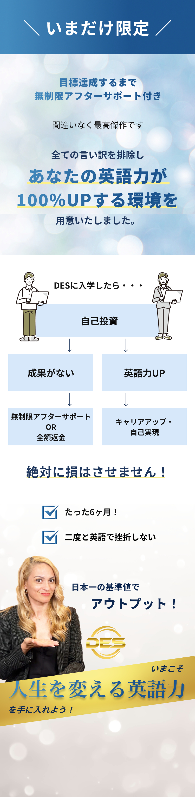 あなたの英語力が100%UPする環境